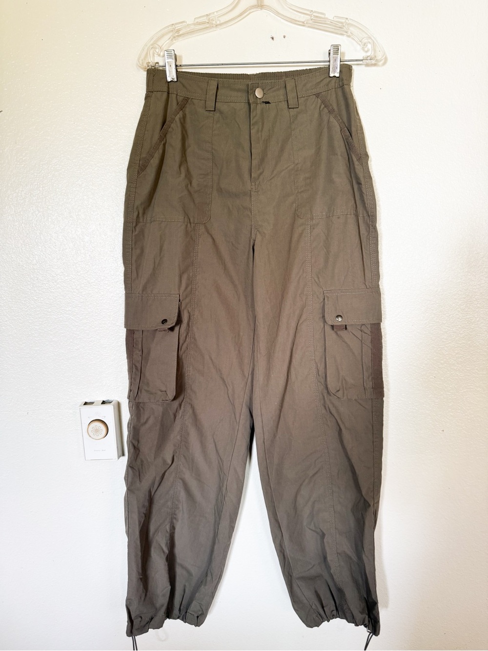 Honey Peach Cargo Pants Olive Green Utility Y2K Size Medium